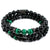 Dublin Stack // Malachite Onyx Crowned 6mm & 8mm Stretch