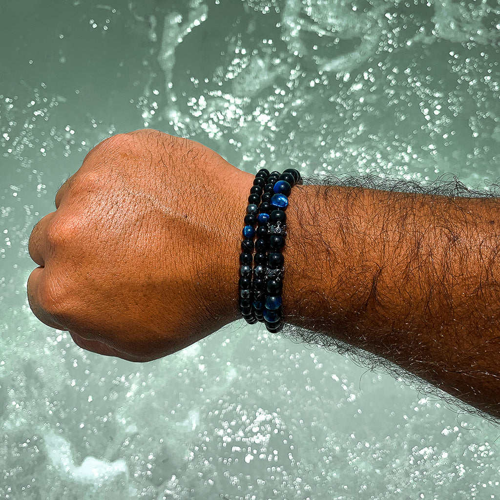 Mens stretch bracelet onyx